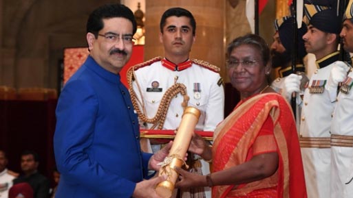 Padma Award 2023: President Droupadi Murmu confers Padma Bhushan award to Kumar Mangalam Birla